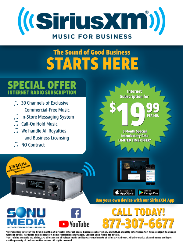 SiriusXM Music for Business Promo Discount